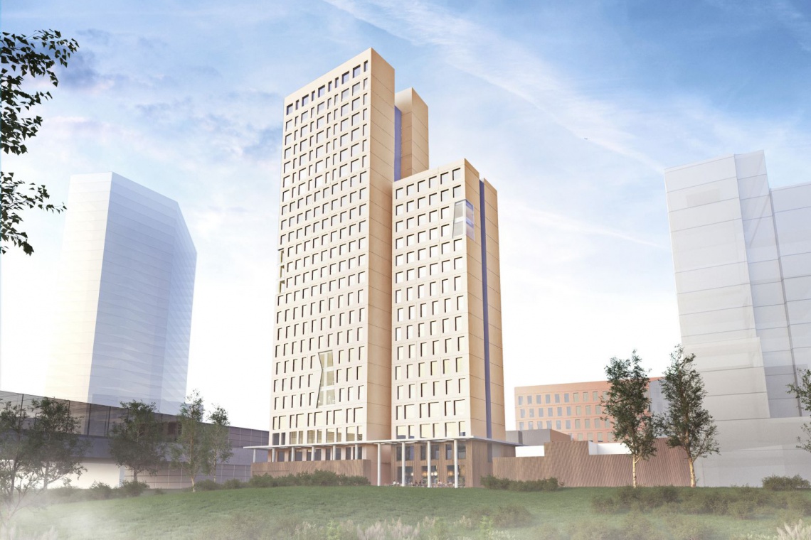 Wieżowiec z drewna w Wiedniu, projekt i wizualizacja: RLP Rüdiger Lainer + Partner Najwyższy wieżowiec z drewna projektu RLP Rüdiger Lainer + Partner