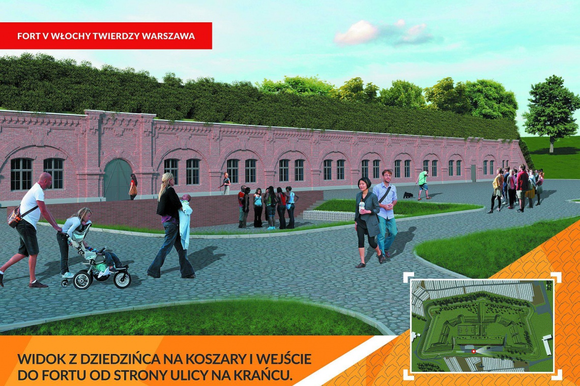 Fort Włochy - propozycja rewitalizacji, fot. Urząd Dzielnicy Włochy Jak zrewitalizują Fort Włochy - dzielnica przedstawia propozycje