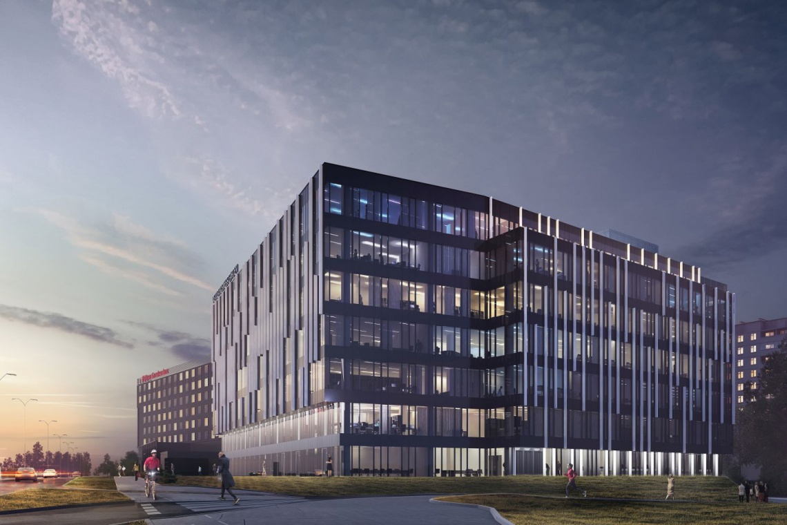 fot. Vistula Business Garden Biura z widokiem na Wawel od PRC Architekci