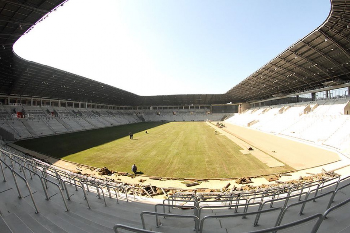 Budowa stadionu GKS Tychy, fot. Michał Giel / Tyski Sport S.A. Budowa stadionu GKS Tychy na finiszu