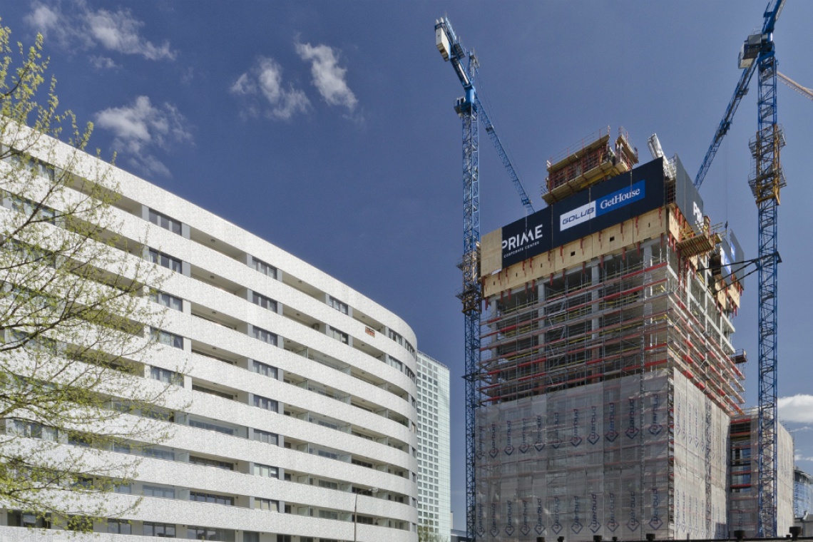 Prime Corporate Center, Grzybowska 78 w Warszawie Warszawa: Prime Corporate Center ma już 17 pięter