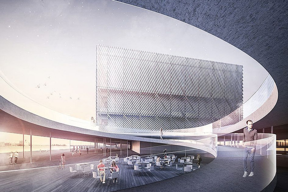 Muzeum Guggenheima według koncepcji architektów z Projekt Praga. Projekt otrzymał wyróżnienie w konkursie Moreau Kusunoki Architectes zaprojektują Guggenheima w Helsinkach