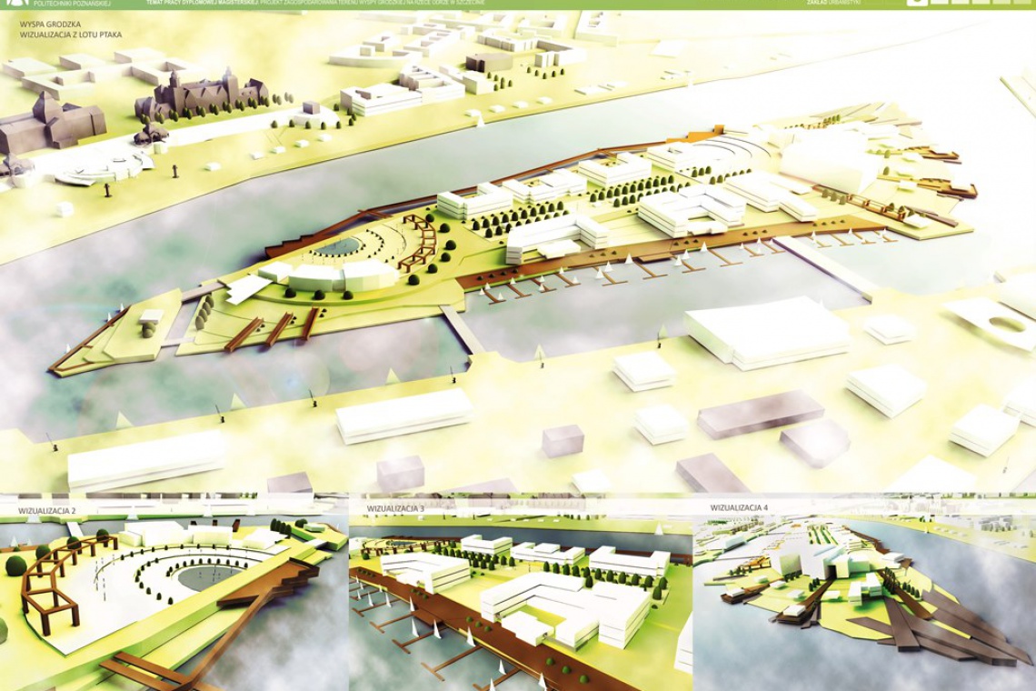 Projekt Pauli Szczudlińskiej, „Projekt zagospodarowania terenu Wyspy Grodzkiej na rzece Odrze w Szczecinie” Oto najlepsze prace dyplomowe młodych architektów