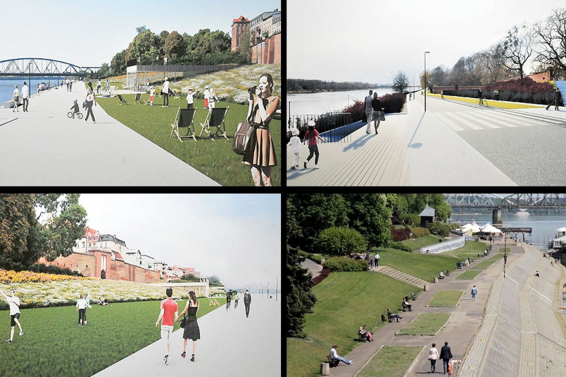 Projekt Bulwau Filadelfijskiego w Toruniu, fot. UM Toruń Bulwar Filadelfijski zmieni się według projektu Riegler Riewe Architekten