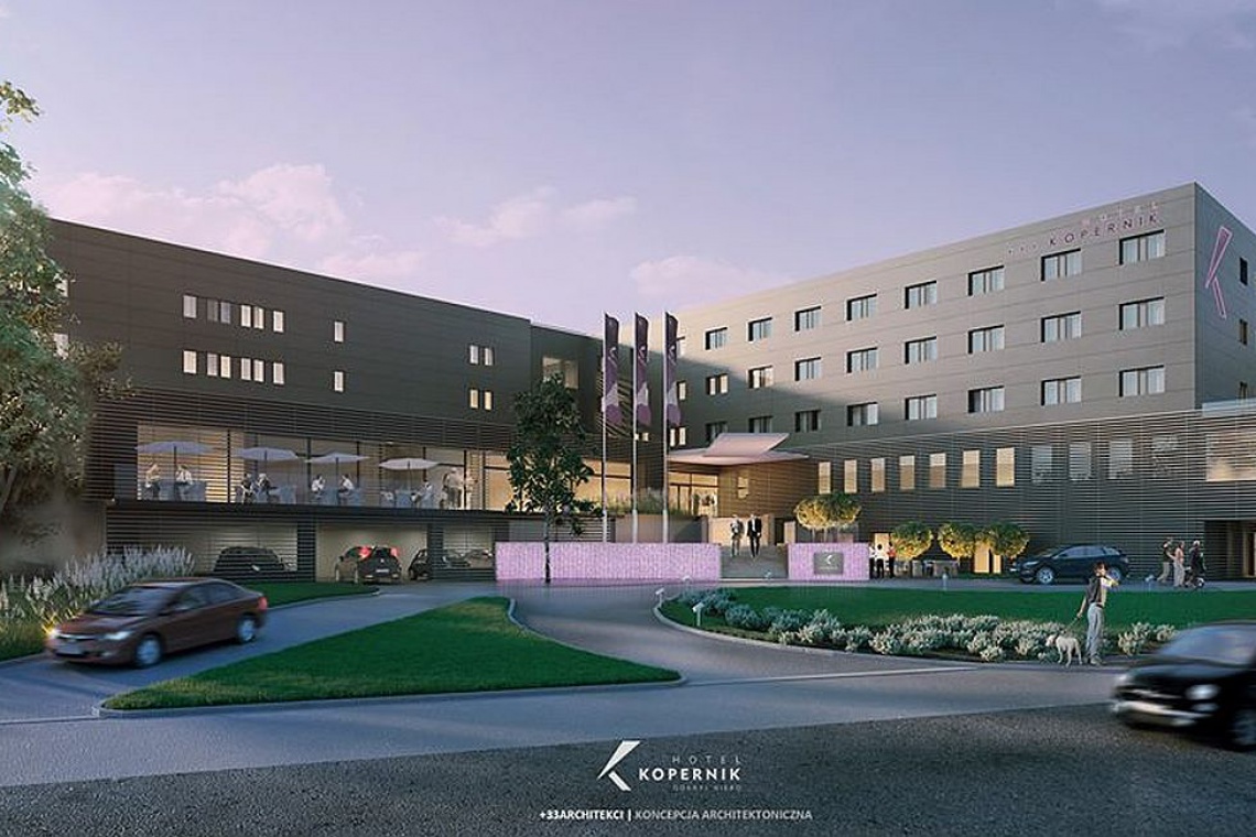 fot. Wizualizacja Hotelu Kopernik w Olsztynie Hotel Kopernik w Olsztynie będzie przebudowany według T-33