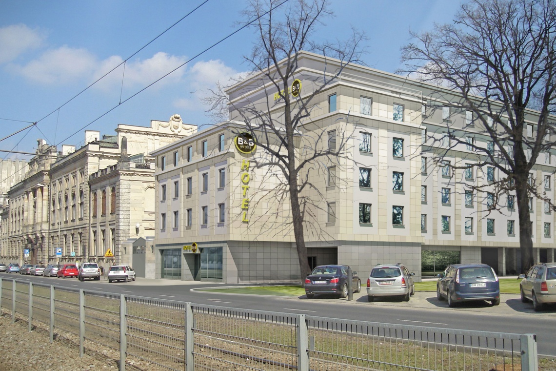 Hotel B&B Łódź, wizualizacja Nowy hotel B&B w Łodzi zaprojektowała pracownia Arbapol