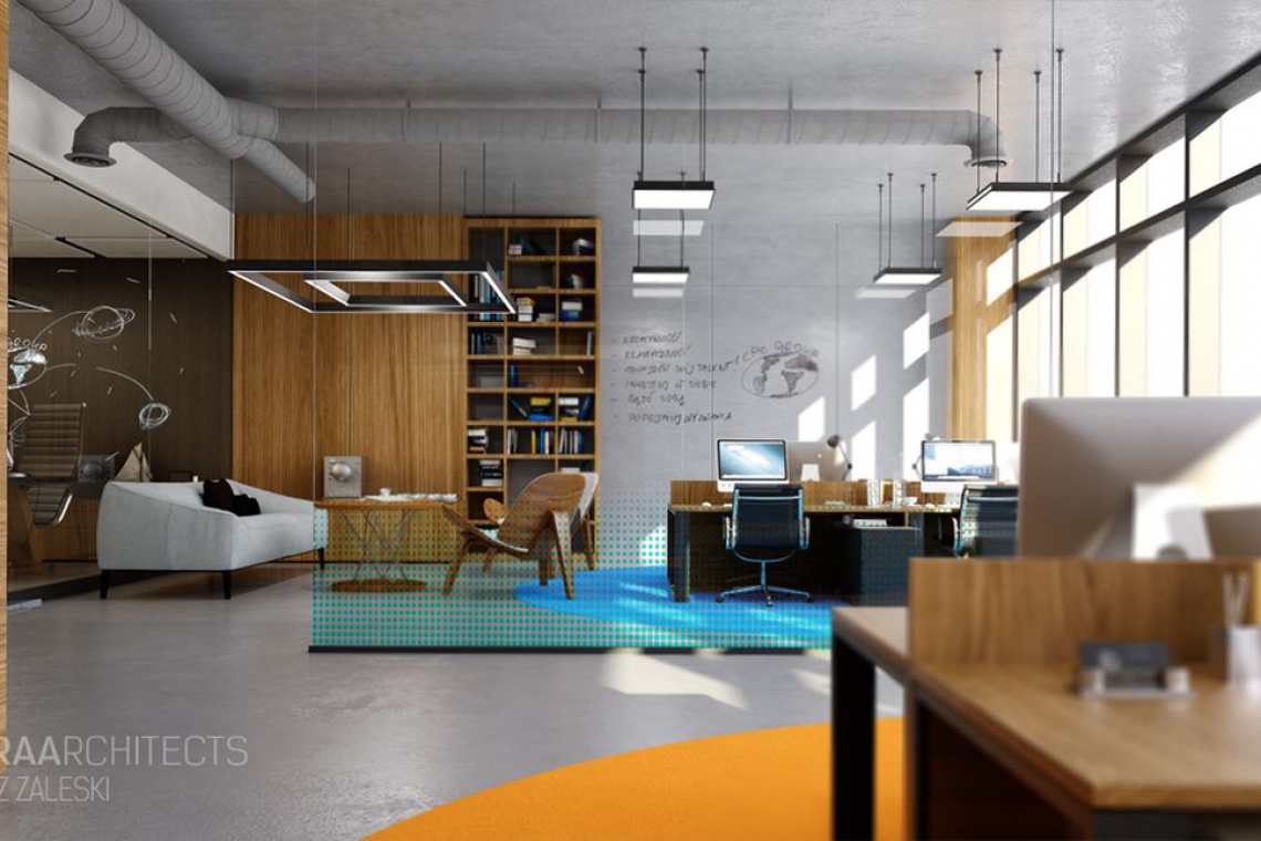 Biuro firmy CPC Group w budynku Kurkowa 44 we Wrocławiu, projekt wnętrz - JabraArchitects, JabraArchitects zaprojektowali nowoczesne biuro dla CPC Group