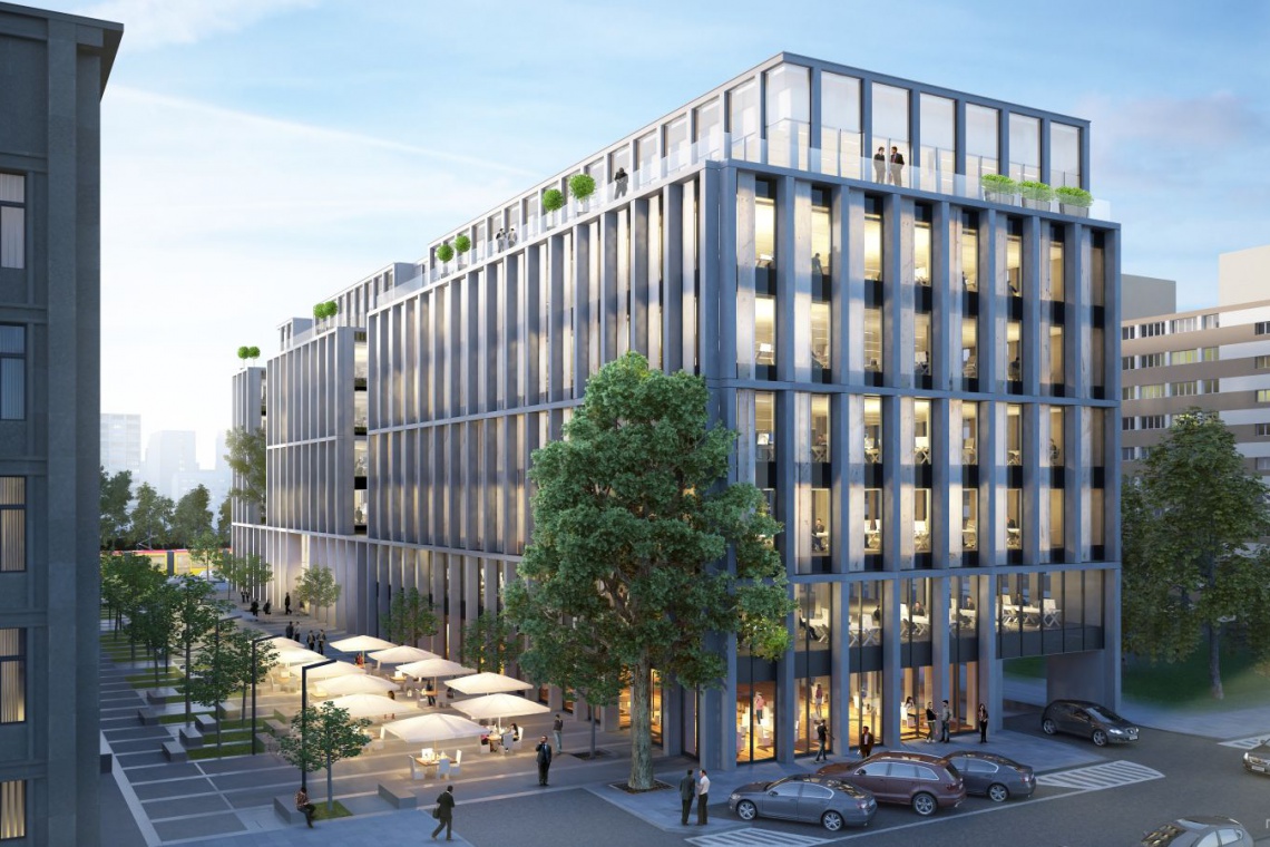 Nowogrodzka Square fot. mat. prasowy Nowogrodzka Square z generalnym wykonawcą. To projekt HRA Architekci