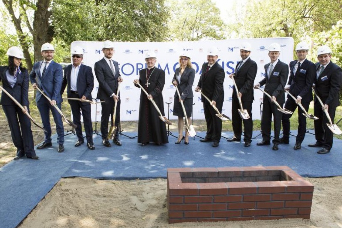 Początek budowy Forum Gdańsk. Autor: Jerzy Pinkas Budowa Forum Gdańsk ruszyła pełną parą