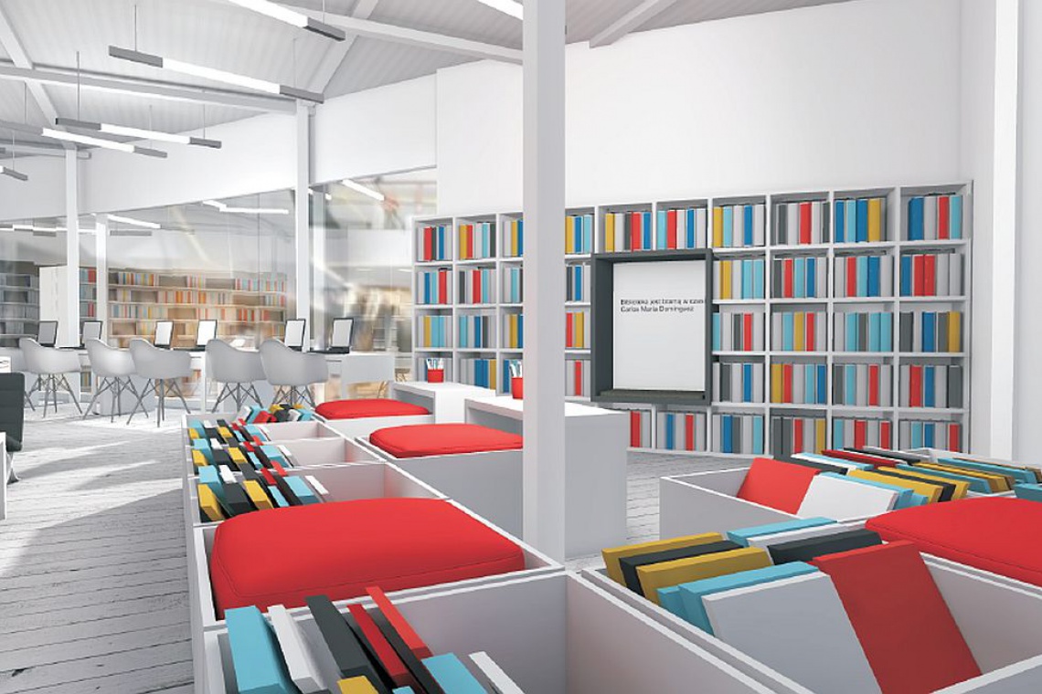 Wizualizacja Biblioforum, fot. A la carte Beata Kruszyńska Biblioforum - to niezwykła biblioteka projektu A la carte Beata Kruszyńska
