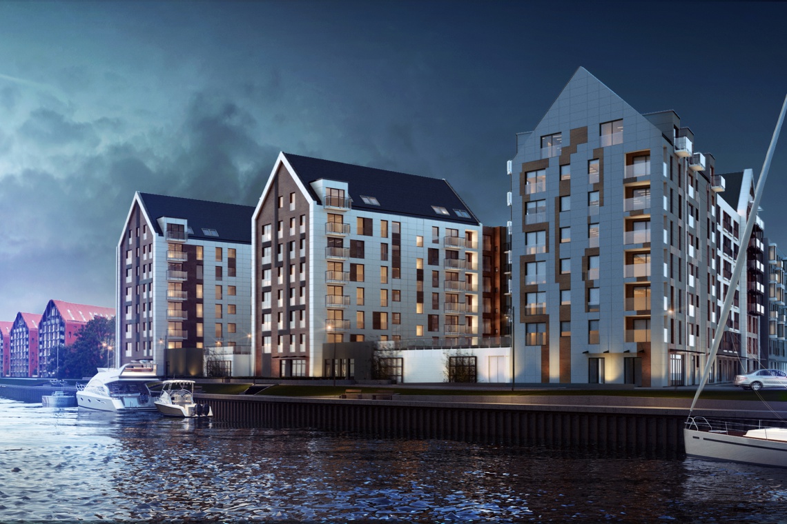 Nowa Motława, fot. KD Kozikowski Design Kozikowski Design projektują aparthotel dla Dekpol w Gdańsku