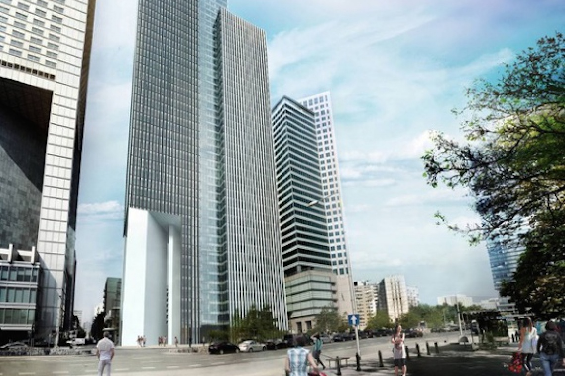 Wieżowiec przy ulicy Emilii Plater 51 w Warszawie projektu Kuryłowicz & Associates Kuryłowicz & Associates zaprojektuje wieżowiec w centrum Warszawy