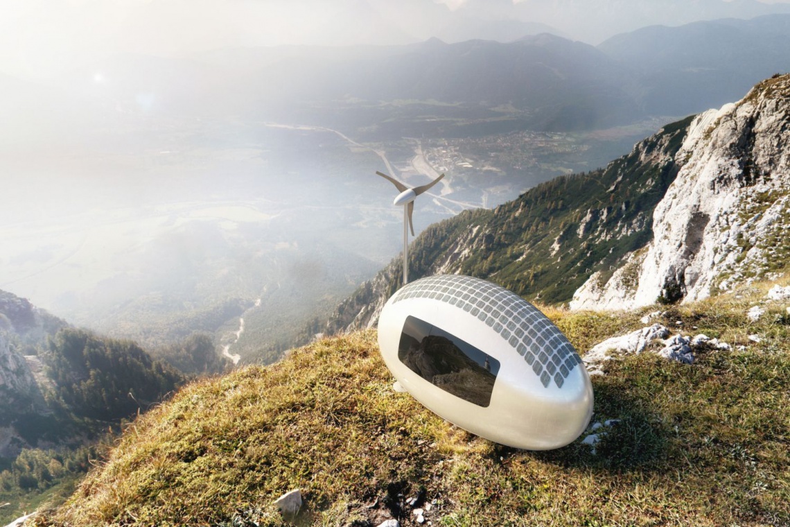 Wizualizacja Ecocapsule www.ecocapsule.sk Ekokapsuła - wybiegający w przyszłość projekt od Nice architects