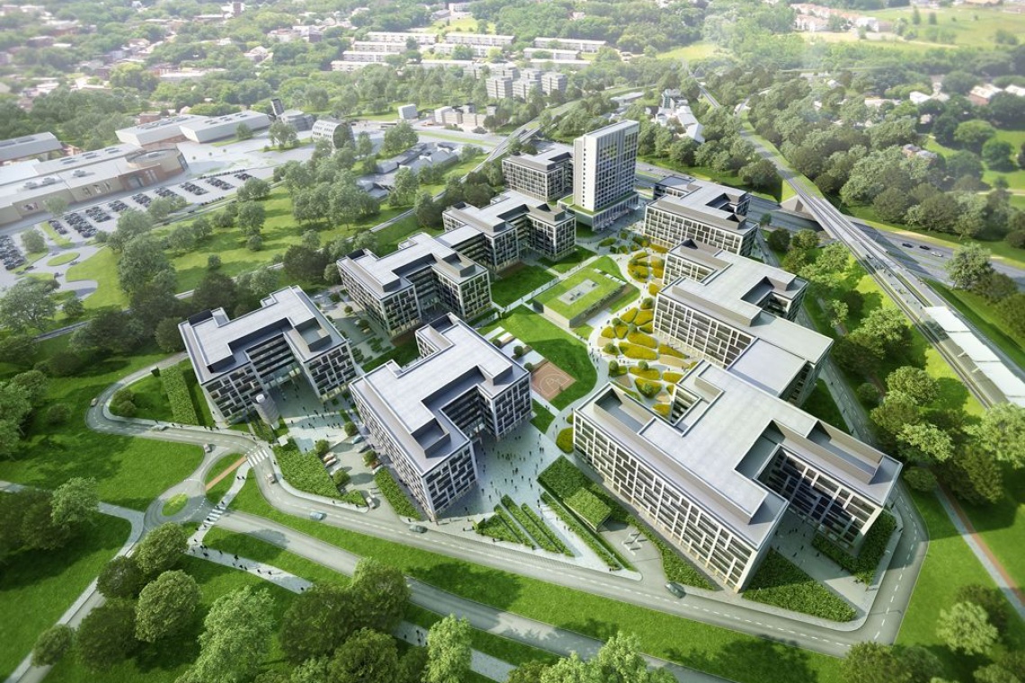 Business Garden Wrocław. / fot. materiały prasowe Wrocław ma potencjał. Tysiące metrów biur do urządzenia