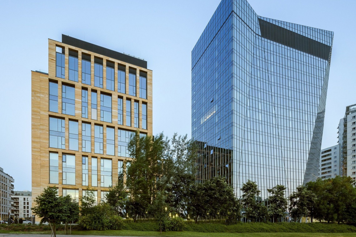 Gdański Business Center, Warszawa, fot. HB Reavis Gdański Business Center I projektu E&L Architects z BREEAM Excellent