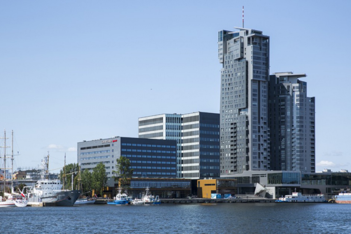 Gdynia Watefront, charakterystyczny kompleks firmy Vastint Trójmiasto z rosnącą liczbą biurowców