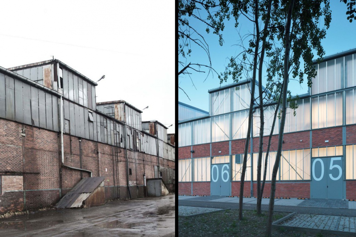 Hala przed i po modernizacji, Wrocławski Park Technologiczny, fot. Krzysztof Smyk Z obozu Gross-Rosen do pięknej perły industrialnego Wrocławia
