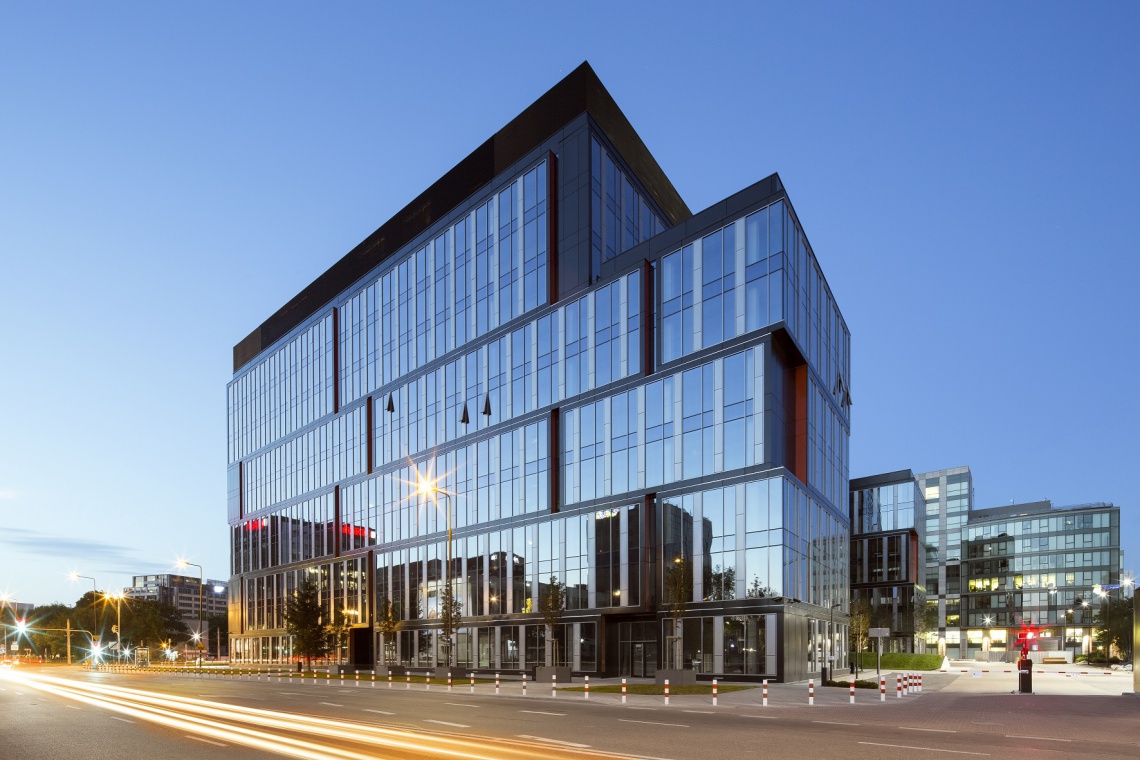 Projekt architektoniczny Postępu 14 został przygotowany przez pracownię Hermanowicz Rewski Architekci, fot. Postępu 14, HB Reavis Postępu 14 wśród najbardziej zielonych biurowców Warszawy