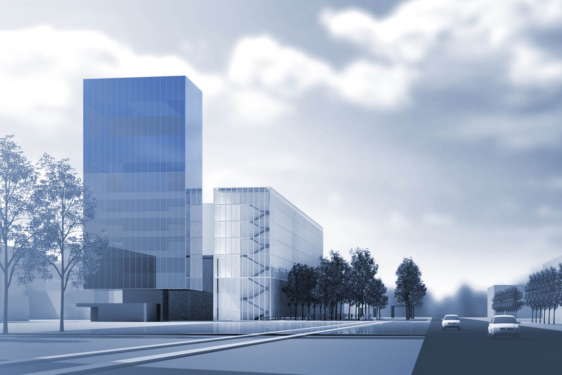 projekt konkursowy budynku dla TVP, pracownia Toprojekt Jak siedzibę TVP widzą architekci z Toprojekt?