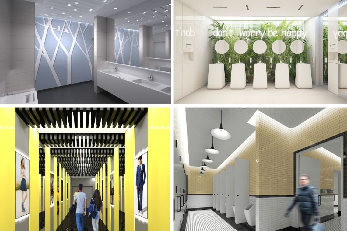 Który projekt zwycięży w konkursie? Pięć koncepcji na nowy design toalet w Wola Parku