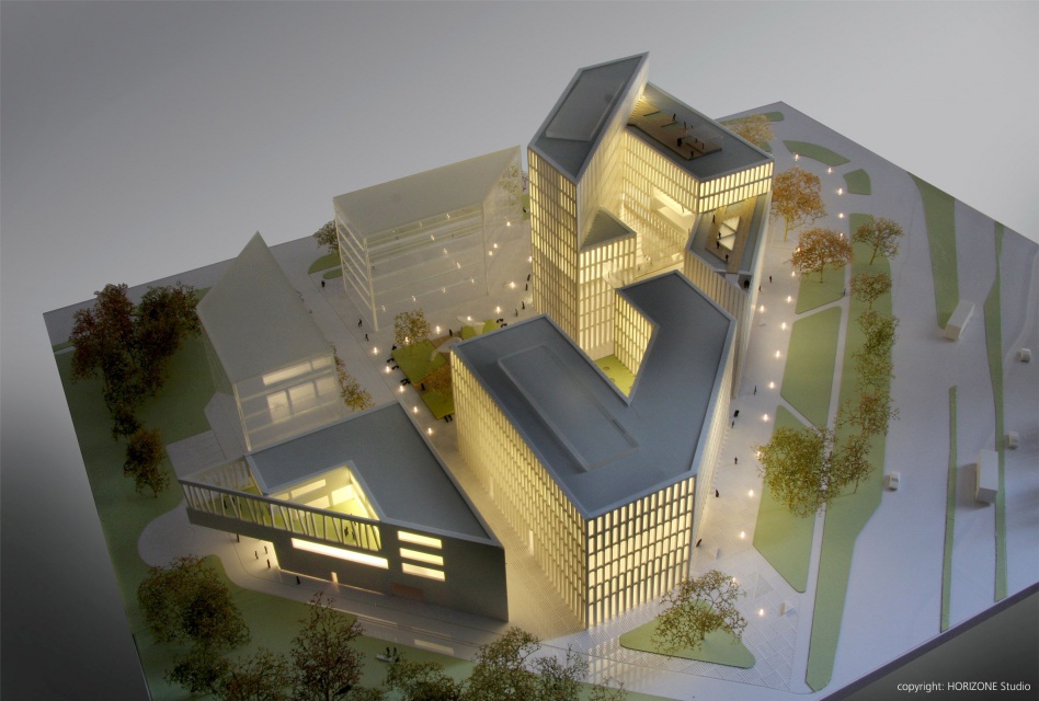 RM Model urbanistyka - Horizone Studio, Małeccy Biuro projektowe Ratusz Marszałkowski w Krakowie z BREEAM Excellent