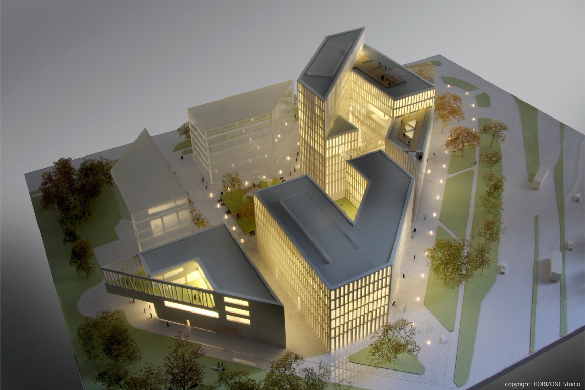 RM Model urbanistyka - Horizone Studio, Małeccy Biuro projektowe Ratusz Marszałkowski w Krakowie z BREEAM Excellent