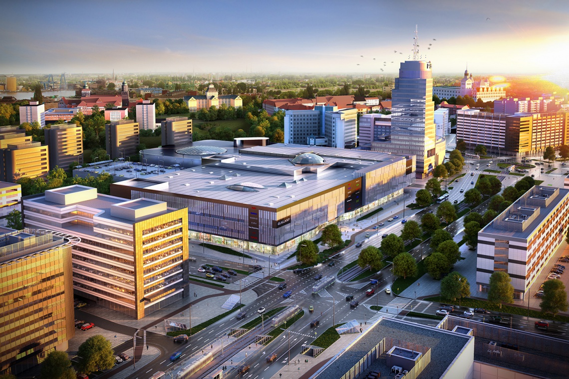 CH Galaxy, fot. materiały prasowe Rozbudowa CH Galaxy według projektu Open Architekci na starcie