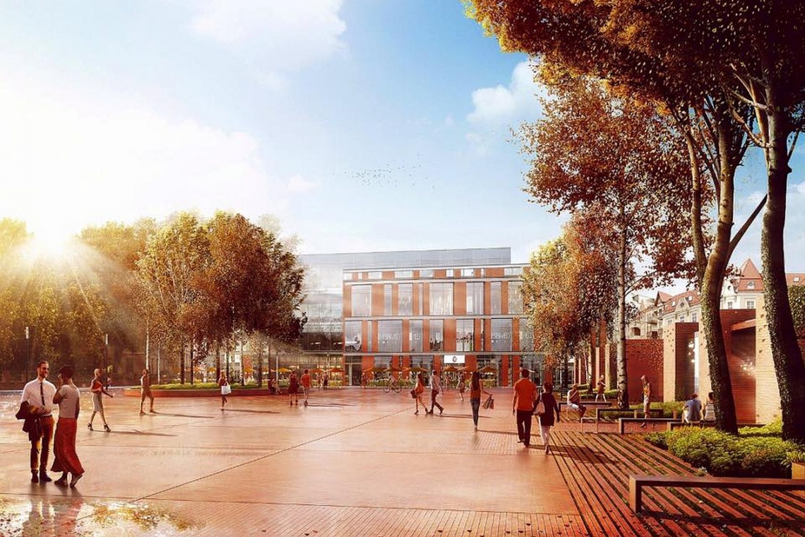 Plac Kopernika, Opole, zwycięski projekt: Pracownia Projektowa Maćków Pracownia Maćków wygrała konkurs na Plac Kopernika w Opolu