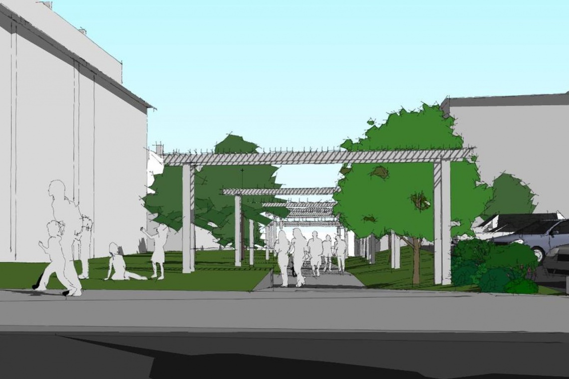 Wizualizacja skweru przedstawiona przez architektów z Biura Rozwoju Gdańska, fot. UM Gdańsk Skwer Anny Walentynowicz - mieszkańcy zaprojektowali, kiedy realizacja?