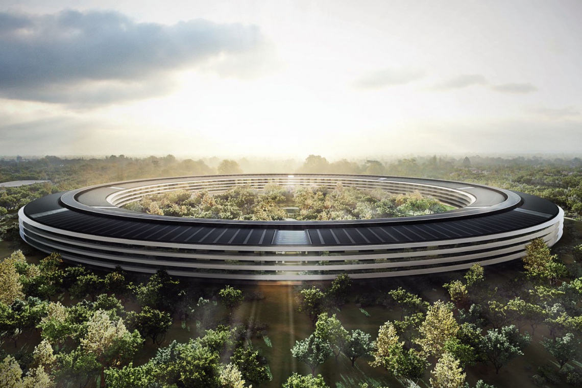Apple Campus Zobacz powstający Apple Campus, projektu Foster + Partners