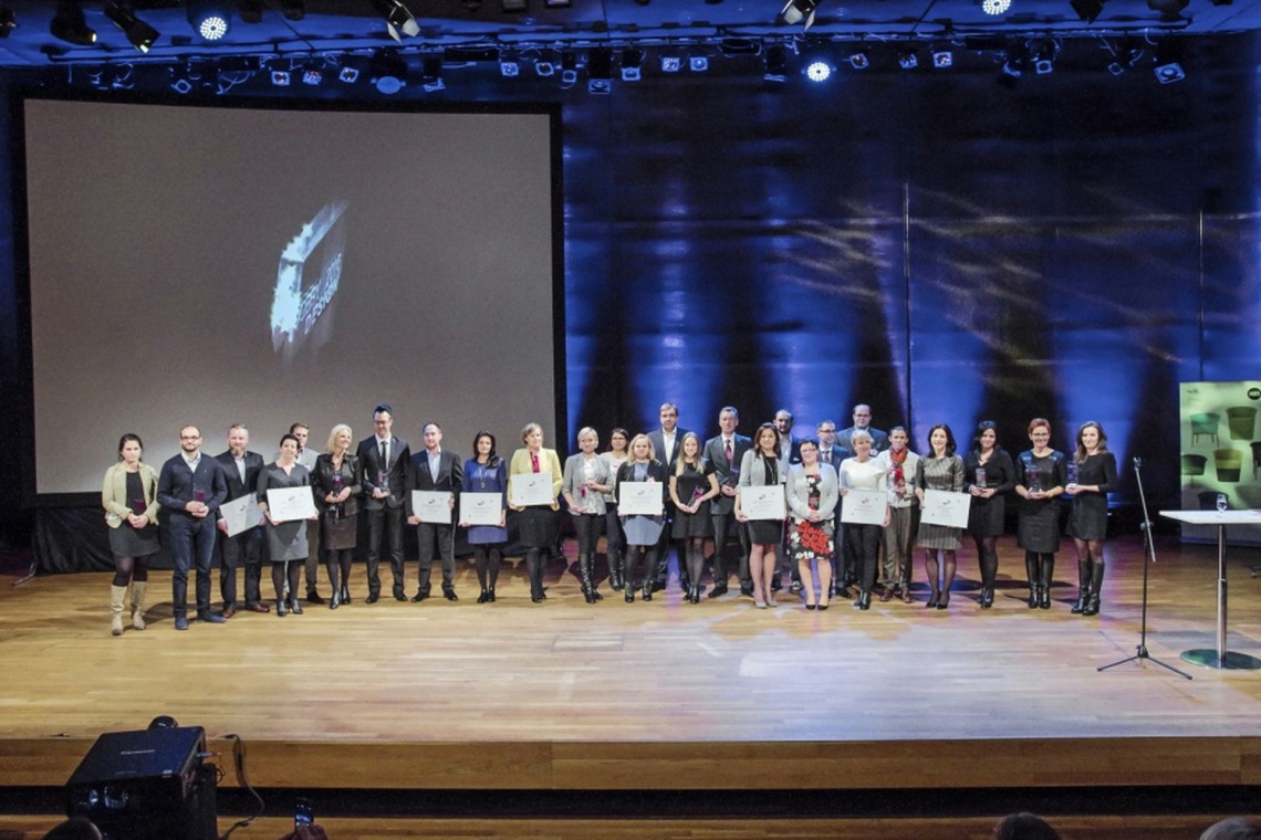 Wszyscy laureaci i wyróżnieni w konkursie Dobry Design 2016. Fot. Piotr Waniorek Nagrody w konkursie Dobry Design 2016 rozdane