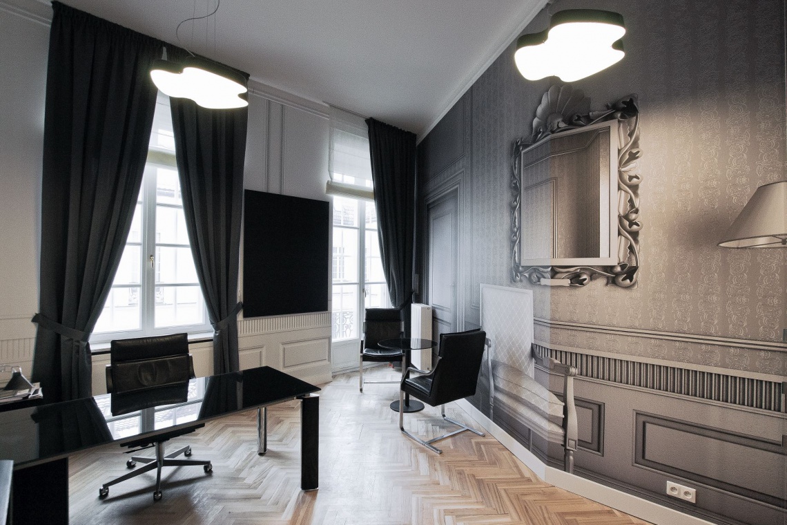 Biuro projektu TiM Grey Interior Design, fot. Ewa Motylewska Photography Funkcjonalne i nietuzinkowe biuro od TiM Grey Interior Design