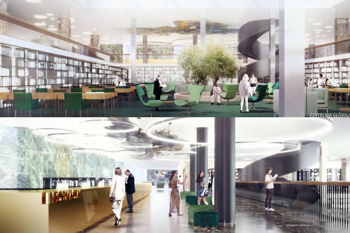 fot. Konior Studio i SOKKA Konior Studio i SOKKA odmienią wnętrza Biblioteki Narodowej