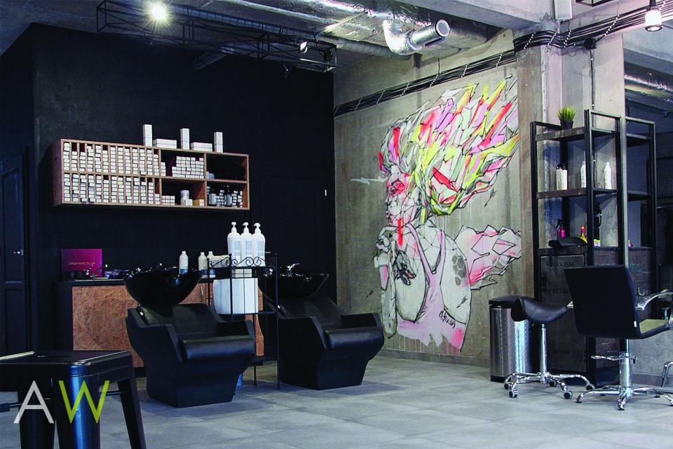 Salon hair&beauty BONZA, fot. AW Interior Design Salon fryzjerski w stylu industrialnym od AW Interior Design