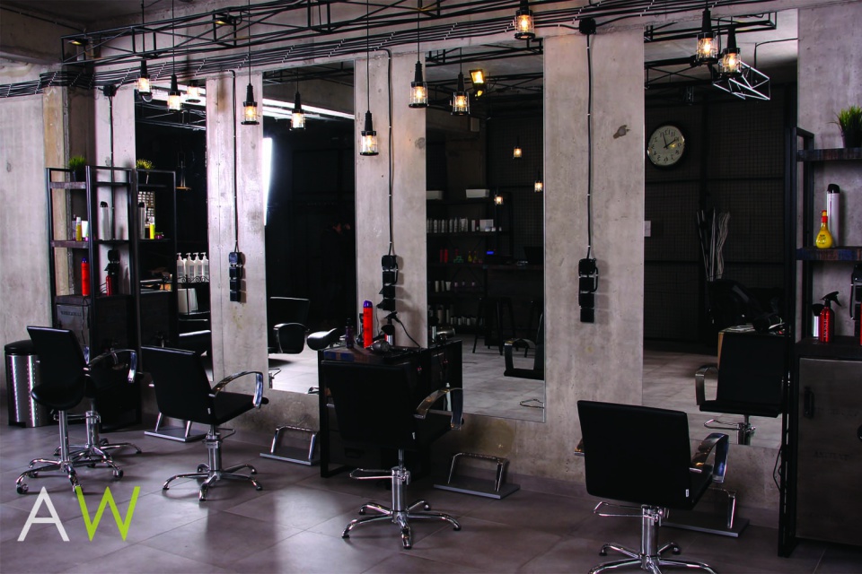 Salon hair&beauty BONZA, fot. AW Interior Design Salon fryzjerski w stylu industrialnym od AW Interior Design