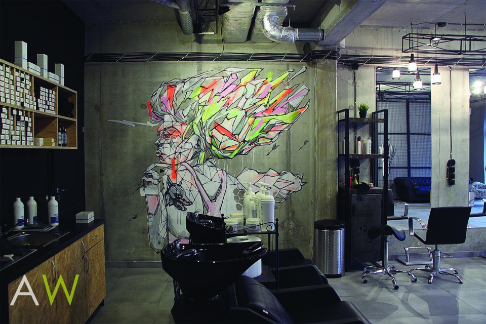 Salon hair&beauty BONZA, fot. AW Interior Design Salon fryzjerski w stylu industrialnym od AW Interior Design
