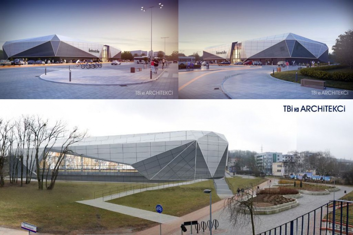 Projekt lodowiska w Bydgoszczy - TBiARCHITEKCI Lodowisko w kształcie kryształu powstanie w Bydgoszczy