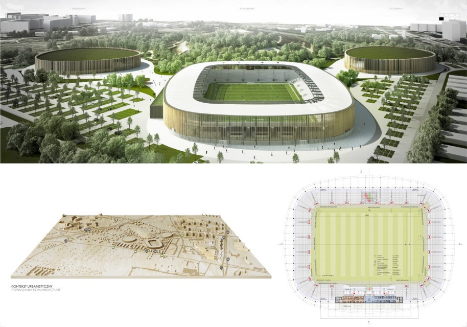 Projekt JSK Architekci, fot. UM Sosnowiec Czy nowy stadion od JSK Architekci doczeka się budowy?