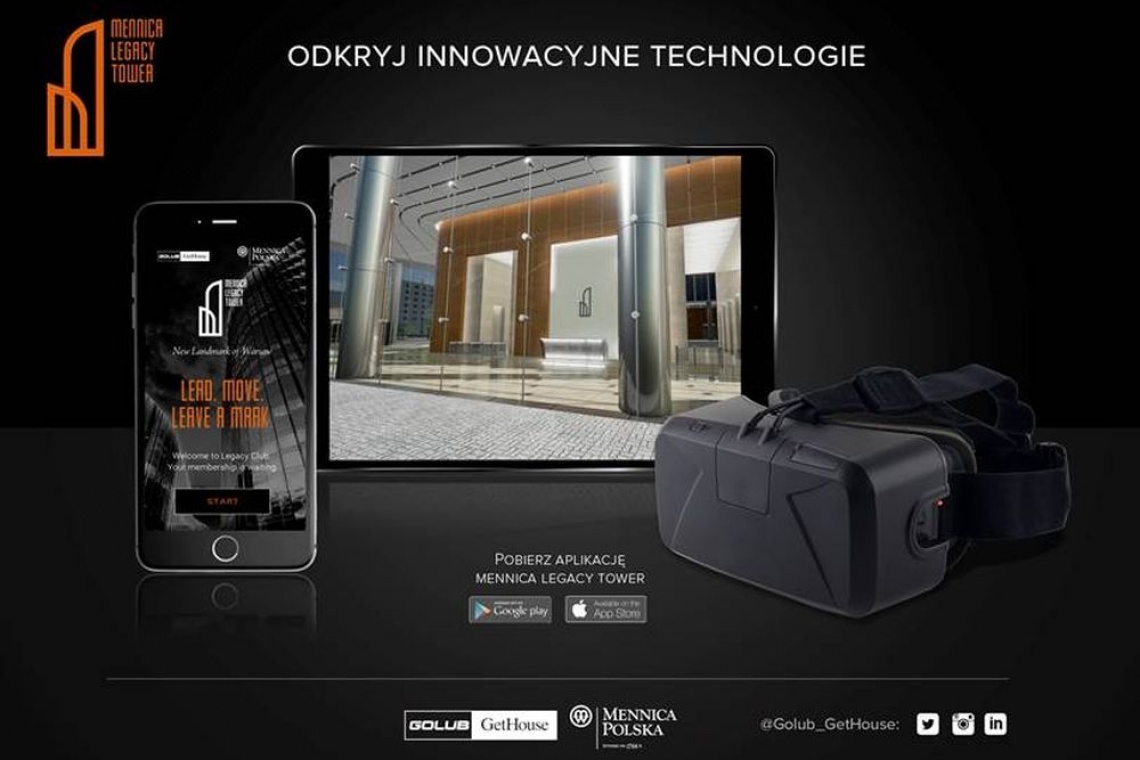 Mennica Legacy Tower - technologie Odkryj Mennica Legacy Tower przez gogle VR