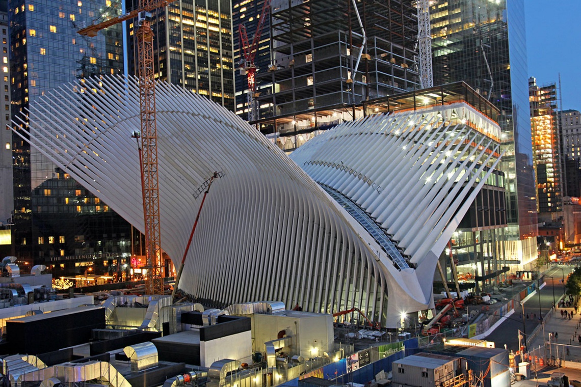 WTC Transportation Hub fot. Silverstein Properties Inc Imponujący i szalenie drogi projekt Santiago Calatravy