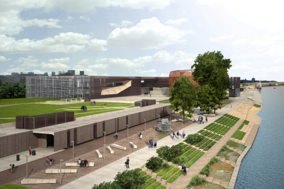 Bulwary Wiślane II etap, projekt RS Architektura, fot. Zarząd Mienia m.st. Warszawy Skanska z umową na drugi etap bulwarów wiślanych. To projekt RS Architektura