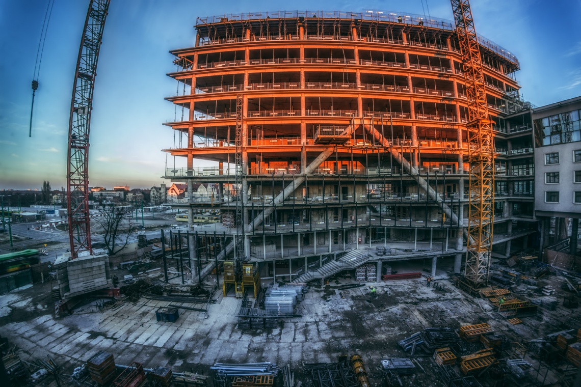 Biurowiec Bałtyk, zdjęcie z końca marca br., fot. Garvest Real Estate Jedyny projekt MVRDV w Polsce na półmetku prac