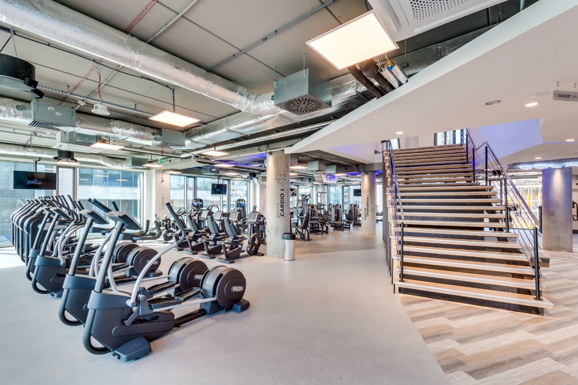 Klub fitness CityFit, fot. materiały prasowe Klub CityFit w Olivia Business Centre - nowoczesna aranżacja w klimacie industrialnym