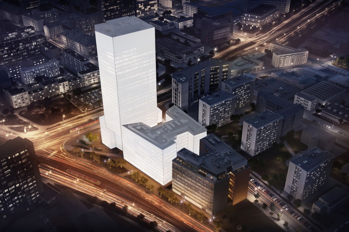 Biurowiec na tzw. serku wolskim, przy ul. Wolskiej - fot. materiały Skanska Property Poland Kuryłowicz & Associates projektują biurowiec na "serku wolskim"