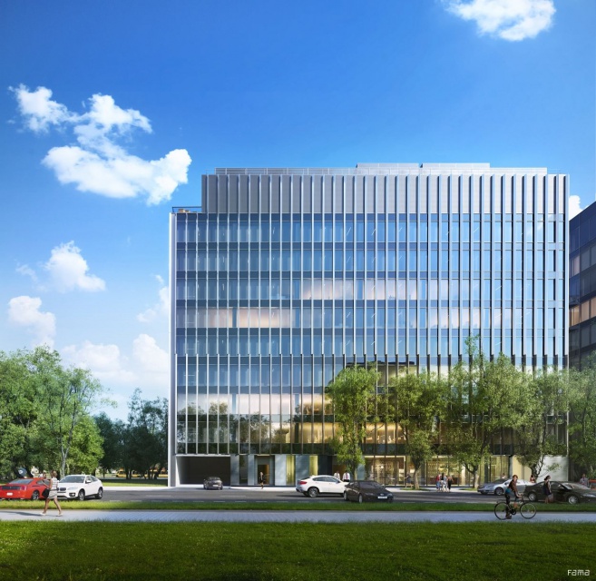 Biurowiec na tzw. serku wolskim, przy ul. Wolskiej - fot. materiały Skanska Property Poland Kuryłowicz & Associates projektują biurowiec na "serku wolskim"