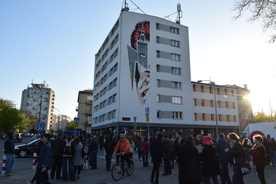 Mural dla Davida Bowiego, fot. UDz Żoliborz Mural dla Davida Bowiego już gotowy