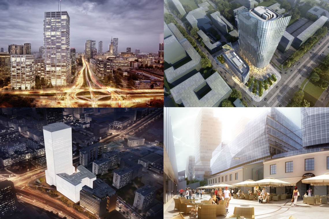 Od góry: Generation Park, Mennica Legacy Tower, na dole: Kuryłowicz & Associates projektują biurowiec na "serku wolskim",Art Norblin, fot. materiały prasowe Era Wolskiego City nadchodzi. Zobacz 10 najważniejszych inwestycji