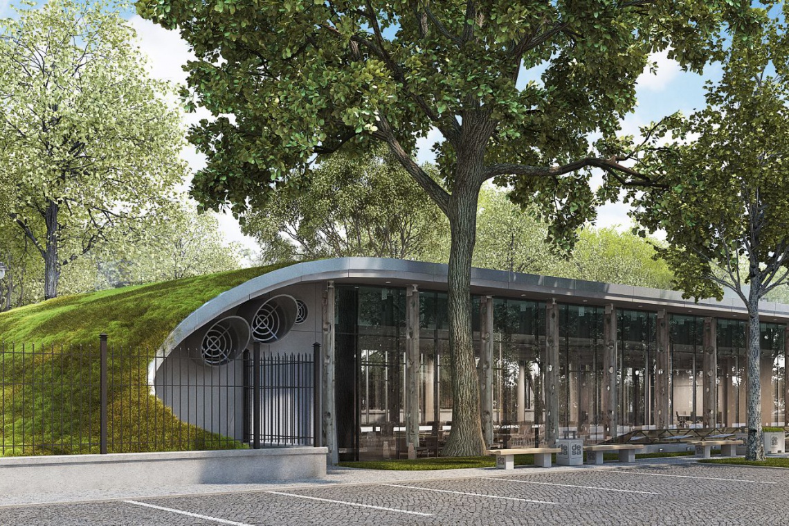 Nowa siedziba Desa Unicum, fot. mat. Architekt Paweł W. Graliński Desa Unicum w przeszklonym pawilonie z zielonym dachem. To projekt Arch Magic