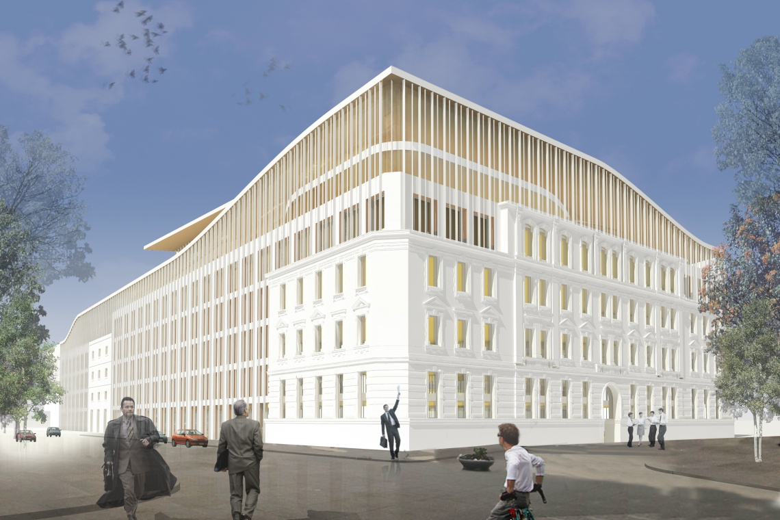 Wizualizacja BEM Palace w Budapszecie, fot. HB Reavis Metamorfoza BEM Palace - tu nowoczesność spotka się z historią