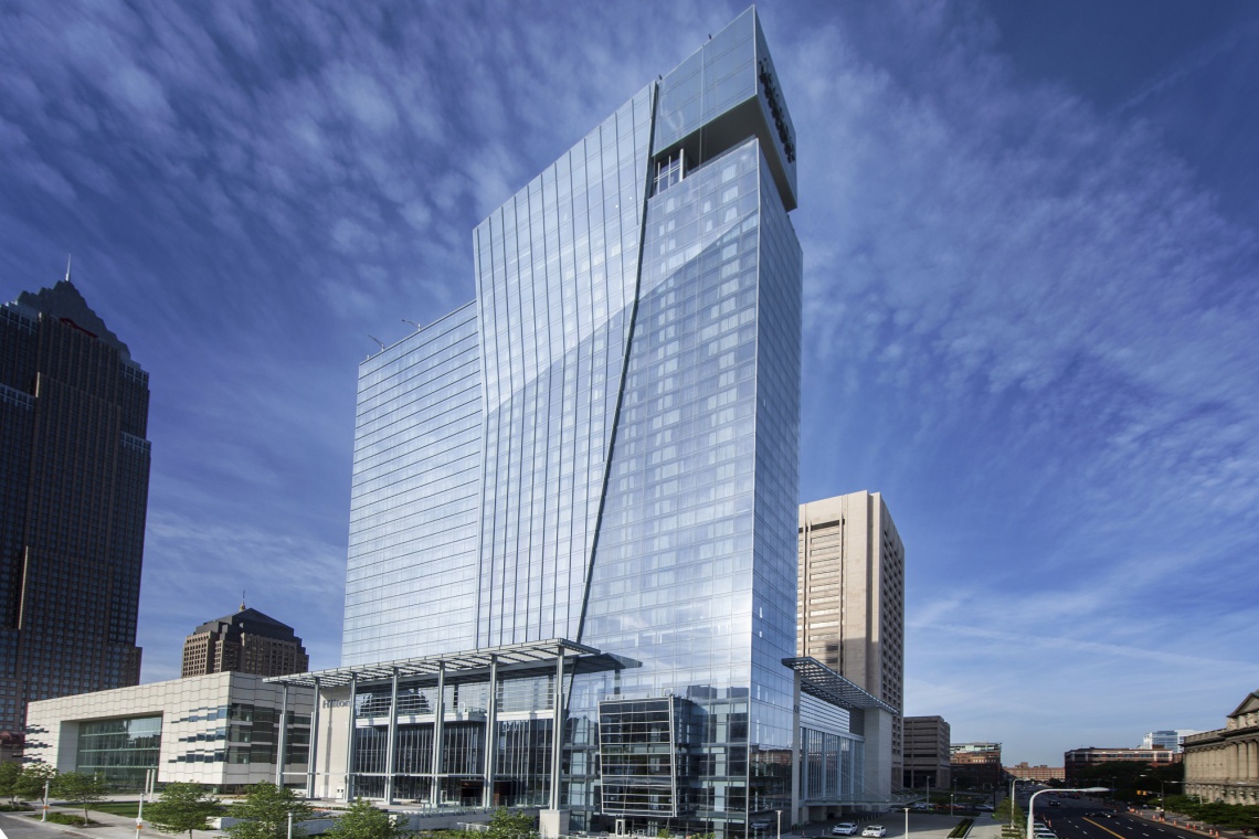 Hilton Cleveland Downtown Redefinicja panoramy miasta po amerykańsku
